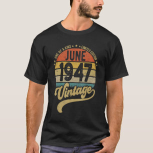 Reto Vintag 75. Geburtstag 75 Jahre alt Geboren in T-Shirt