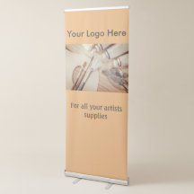 Retraktives Banner mit Ölfarbe