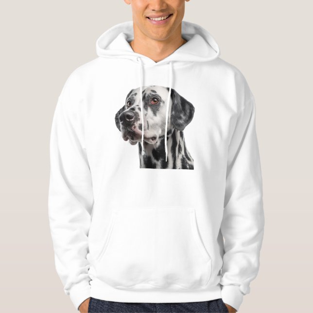 Retrato close-up de um cão dálmata adulto Moletom Hoodie (Vorderseite)