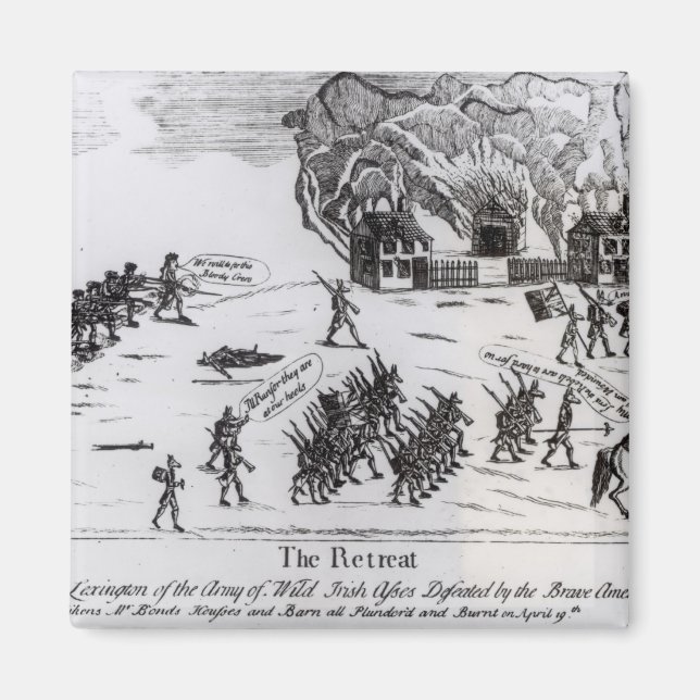Retreat, veröffentlicht 1775 magnet (Vorne)