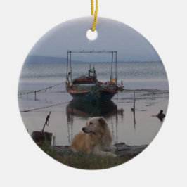 Retriever durch das Meer Keramik Ornament
