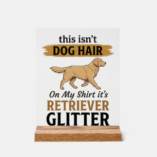 Retriever Glitter Lustiger Hunde Liebhaber Vintage Acrylschild