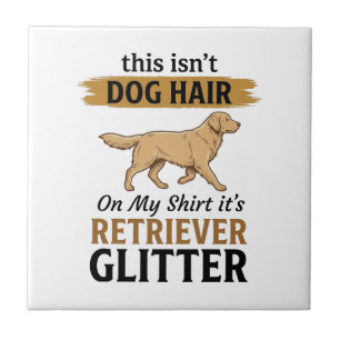Retriever Glitter Lustiger Hunde Liebhaber Vintage Fliese