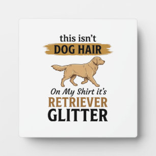 Retriever Glitter Lustiger Hunde Liebhaber Vintage Fotoplatte