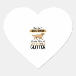 Retriever Glitter Lustiger Hunde Liebhaber Vintage Herz-Aufkleber