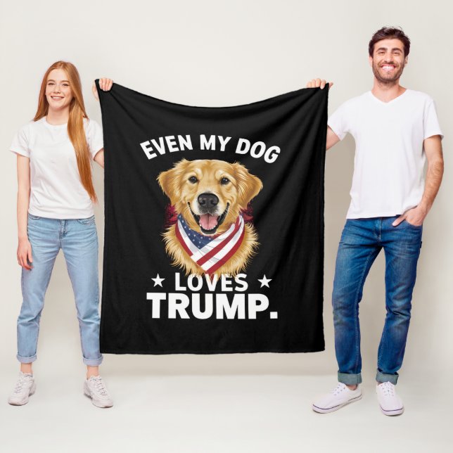 Retriever sogar My Hund Lieben Trump USA Flag Fleecedecke (Beispiel)