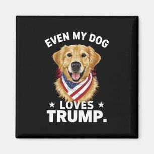 Retriever sogar My Hund Lieben Trump USA Flag Magnet