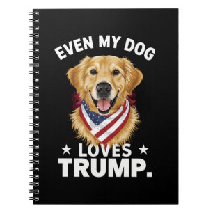 Retriever sogar My Hund Lieben Trump USA Flag Notizblock