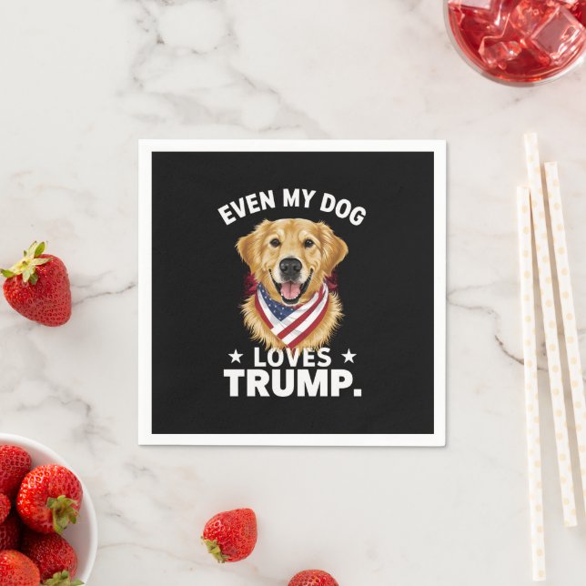 Retriever sogar My Hund Lieben Trump USA Flag Serviette (Beispiel)
