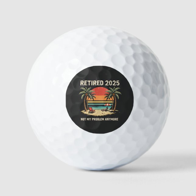 Retrires 2025 nicht mehr mein Problem Golfball (Vorderseite)