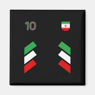 Retro10 Iran Fußball Iran Fußball Iran Flagge Magnet