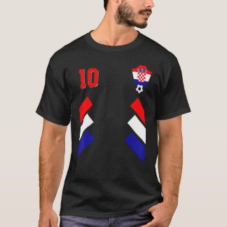 Retro10 Kroatischer Fußball Kroatien Fußball Kroat T-Shirt
