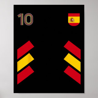 Retro10 Spanien Footbyll Spanien Fußball Spanien F Poster