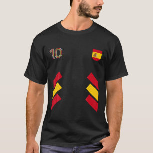 Retro10 Spanien Fußball Spanien Fußball Spanien Fl T-Shirt