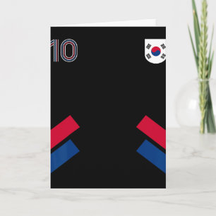Retro10 Südkorea Fußll Südkorea Fußballflagge Karte
