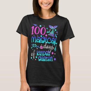 Retro 100 magische Tage des Kindergartens Meerjung T-Shirt