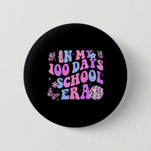 Retro 100. Schullehrer Kind 100 Tage Button