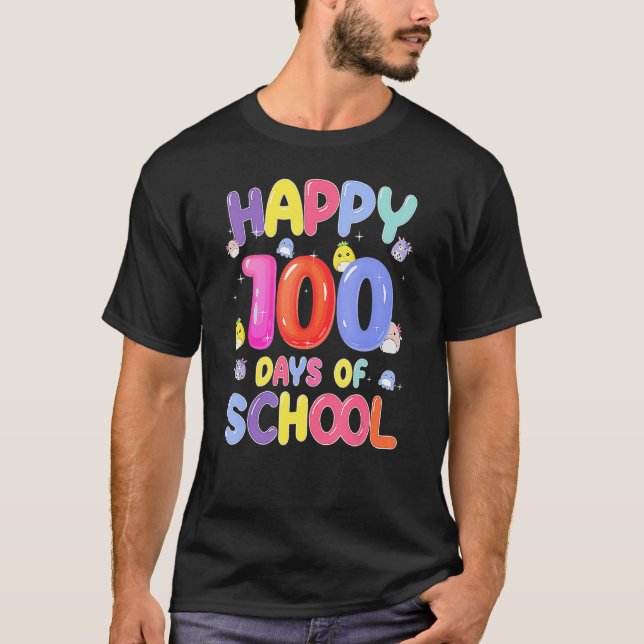 Retro 100. Schullehrer Kinder Kinderhapp T-Shirt (Vorderseite)