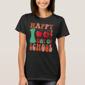 Retro 100. Schultag Lehrer Kinder Kind Happ T-Shirt