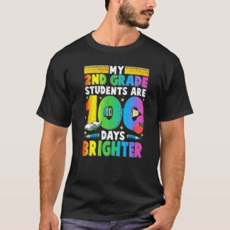 Retro 100 Tage Schule 2. Klasse Lehrer 100. Tag T-Shirt