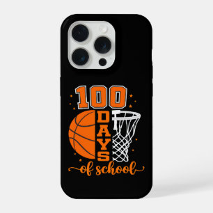 Retro 100 Tage Schule Basketball Sport Spaß iPhone 15 Pro Hülle