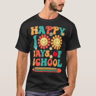 Retro 100 Tage Schule Lehrer Jungen Mädchen 100. T-Shirt