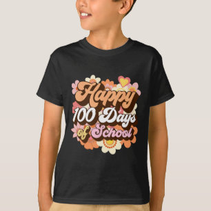 Retro 100 Tage Schullehrer Kinder Groovy 100 t T-Shirt