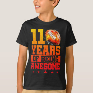 Retro 11. Geburtstag Junge Fußball Thema 11 Jahre T-Shirt