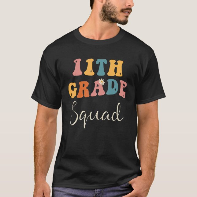 Retro 11th Grade Squad Elfte Grade Vibes 1st Da T-Shirt (Vorderseite)