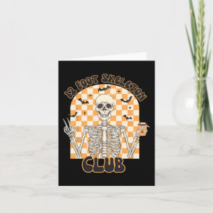 Retro 12 Foot Skeleton Club Halloween Kids Trick O Karte