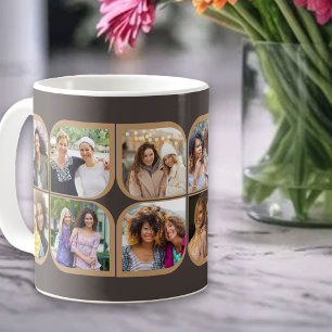 Retro 12 Foto Windrad Blumenblatt Braun Kaffeetasse