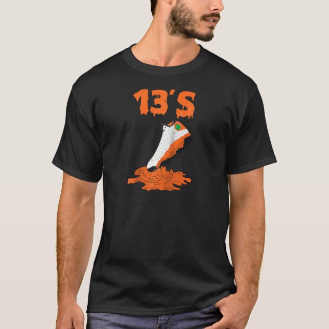 Retro 13 Starfish Shoe Ripping 13's Sneaker Raglan T-Shirt (Vorderseite)