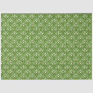 Retro 1880er Viktorianisch Emerald Green Irises Pr Seidenpapier