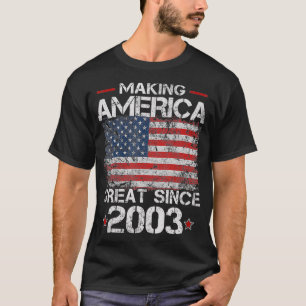 Retro 18. Geburtstag Amerika großartig seit 2003 T-Shirt