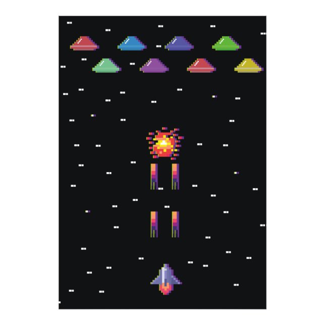 Retro 1908s Videospielarcade Fotodruck (Vorne)