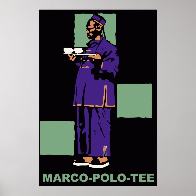 Retro-1910-deutsche-Tee-Werbung Poster (Vorne)