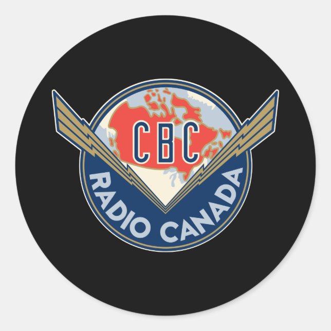 Retro 1940-1958 runder aufkleber (Vorderseite)