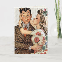 Retro 1940er Kissing Couple