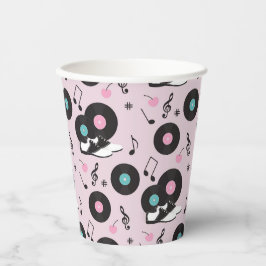 Retro 1950er Diner Birthday Paper Cups - Sock Hop Pappbecher