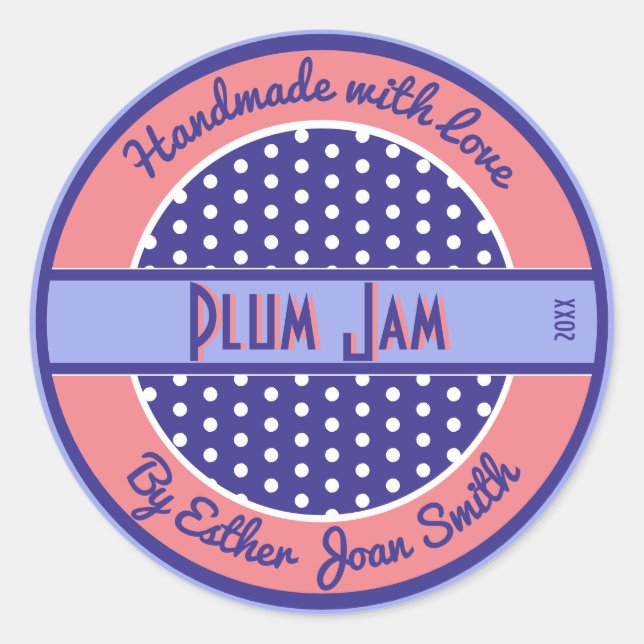 Retro 1950er-Etikette für benutzerdefiniertes Text Runder Aufkleber (Vorderseite)