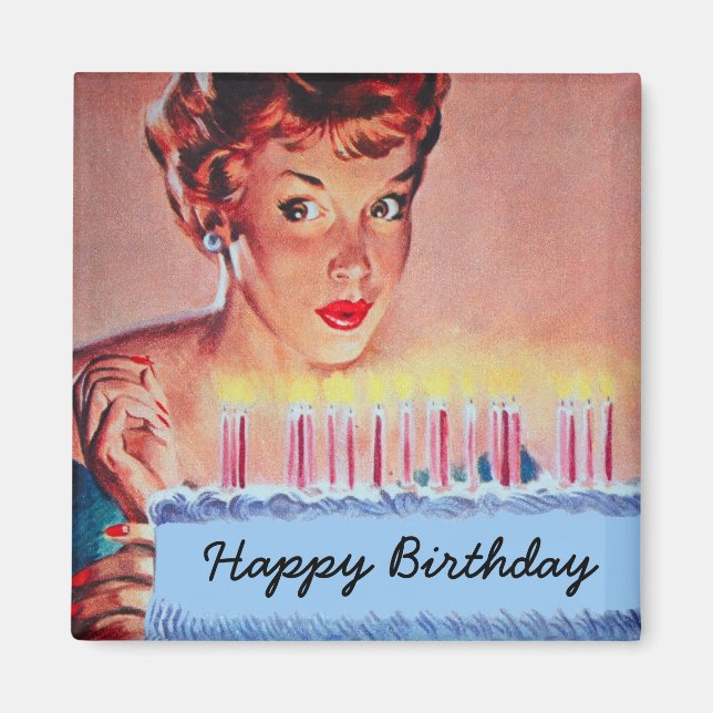 Retro 1950er Geburtstag Magnet (Vorne)