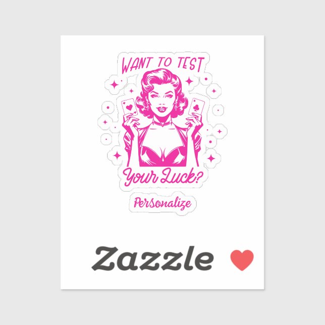 Retro 1950er Glam Girl Funny Sarcastic Zitat Aufkleber (Blatt)