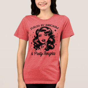 Retro 1950er Glam Girl Funny Sarcastic Zitat Tri-Blend Shirt