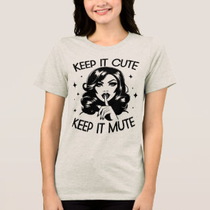 Retro 1950er Glam Girl Funny Sarcastic Zitat Tri-Blend Shirt