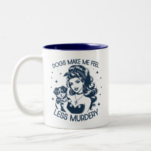 Retro 1950er Glam Girl Funny Sarcastic Zitat Zweifarbige Tasse