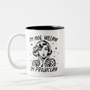 Retro 1950er Glam Girl Funny Sarcastic Zitat Zweifarbige Tasse
