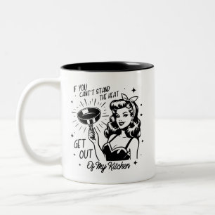 Retro 1950er Glam Girl Funny Sarcastic Zitat Zweifarbige Tasse