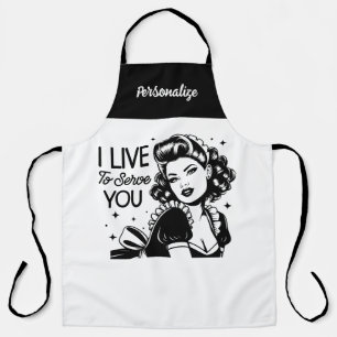 Retro 1950er Glamour-Girl lustiger sarkastischer S Schürze