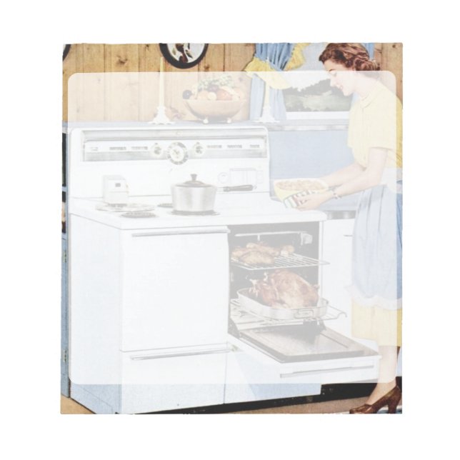 Retro 1950er Hausfrau Notizblock (Vorderseite)