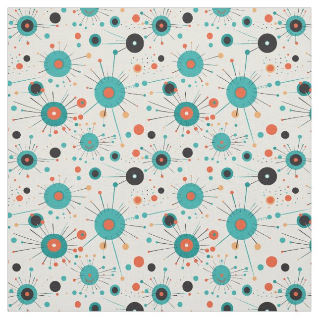 Retro 1950er Jahre Atomic Stoff (Muster)